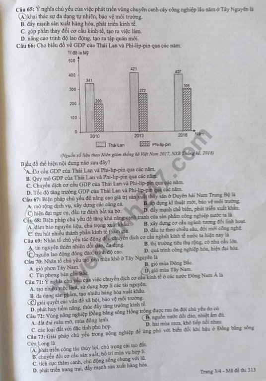 de-thi-va-dap-an-mon-dia-ly-thpt-quoc-gia-2019-ma-de-313