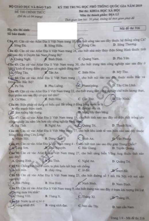 de-thi-va-dap-an-mon-dia-ly-thpt-quoc-gia-2019-ma-de-316