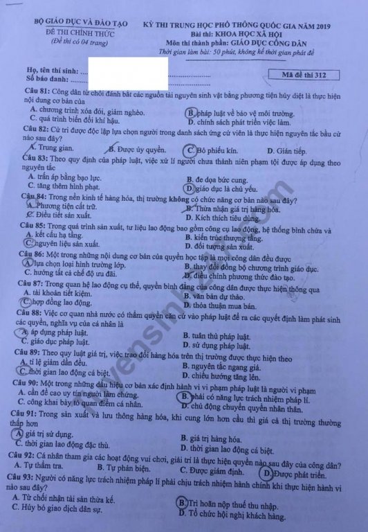 de-thi-va-dap-an-mon-gdcd-thpt-quoc-gia-2019-ma-de-312
