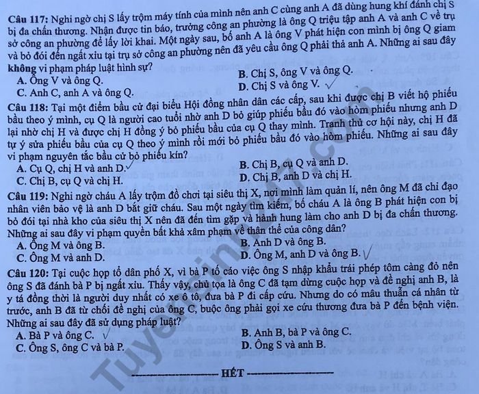 de-thi-va-dap-an-mon-giao-duc-cong-dan-thpt-quoc-gia-2019-ma-de-309