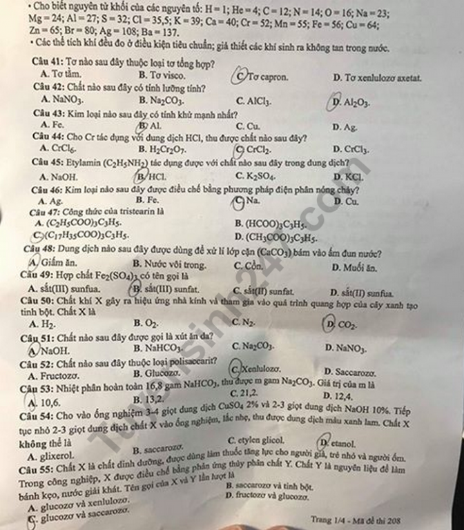 de-thi-va-dap-an-mon-hoa-thpt-quoc-gia-2019-ma-de-208