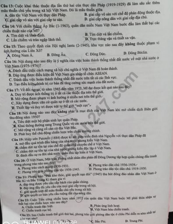de-thi-va-dap-an-mon-lich-su-thpt-quoc-gia-2019-ma-de-313