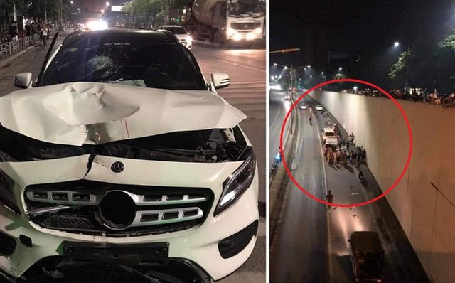 Hiện trường một trong vụ tai nạn có liên quan đến nguyên nhân tài xế sử dụng rượu bia khi lái xe ở Hà Nội.