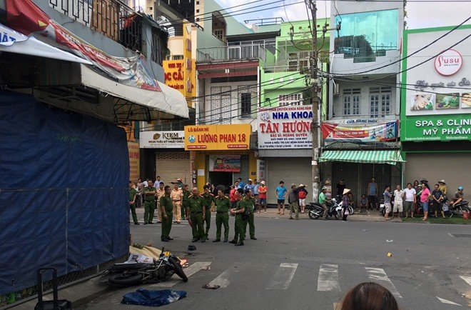 Hiện trường vụ tai nạn.