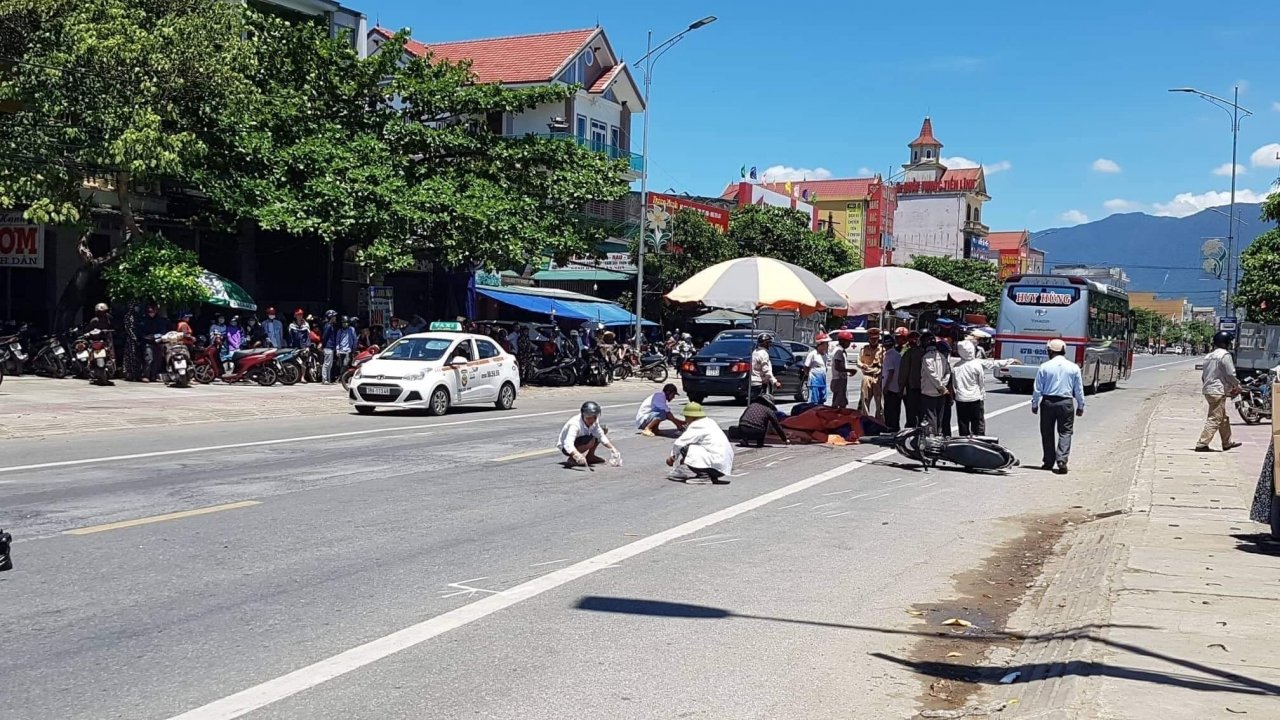 Hiện trường vụ tai nạn. (Ảnh: Báo Giao Thông).