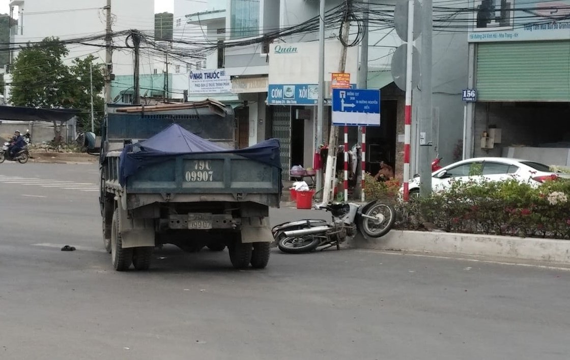 Hiện trường vụ tai nạn.
