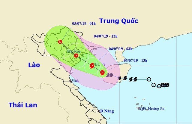 bão số 2 đổ bộ vào đất liền