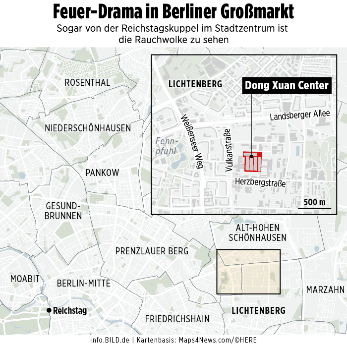 Cháy chợ Đồng Xuân, chợ lớn nhất của người Việt ở Berlin - ảnh 1