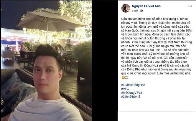 Kèm theo chia sẻ, Việt Anh đã có hành động 'lạ' là xóa hình ảnh gây tranh cãi trên trang cá nhân vào tối 6/7 trước đó và thay thế bằng một hình ảnh khác. Dưới phần bình luận của bài viết, nhiều bạn bè và người hâm mộ dành lời khen cho diện mạo mới của Việt Anh và động viên nam diễn viên không nên quá bận tới những lời thị phi.