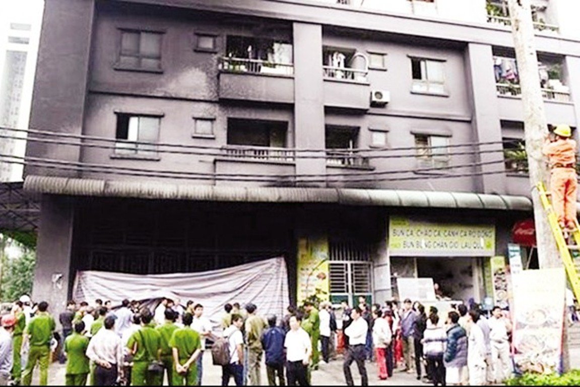 Vụ cháy chung cư CT4A khu đô thị Xa La (Hà Đông) năm 2015.