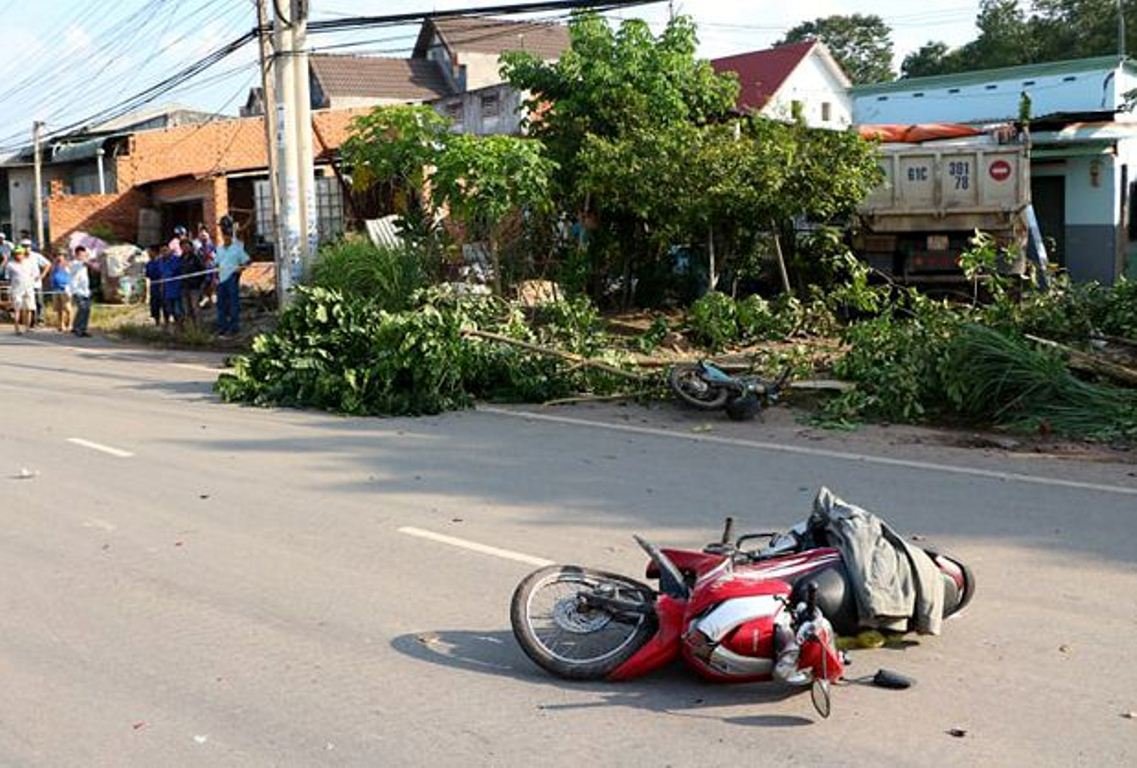 Hiện trường vụ tai nạn.