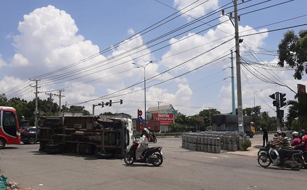Hiện trường vụ tai nạn.