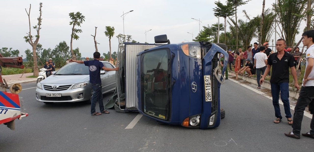 Hiện trường vụ tai nạn.