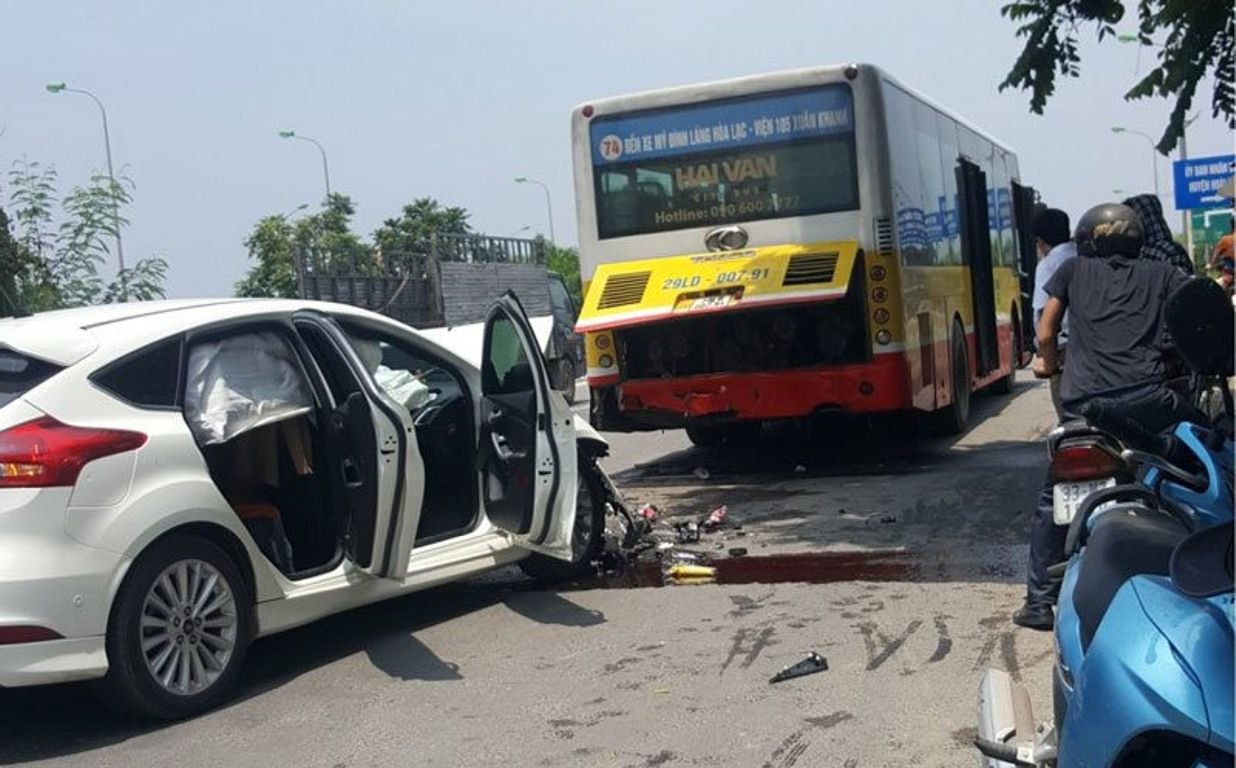 Hiện trường vụ tai nạn.