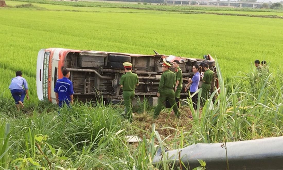Hiện trường vụ tai nạn.