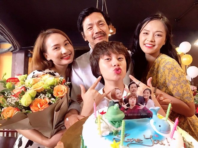 Trung Anh cho biết coi các nữ diễn viên như con ruột của mình. 