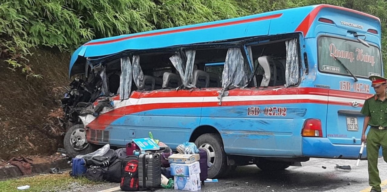 Hiện trường vụ tai nạn.