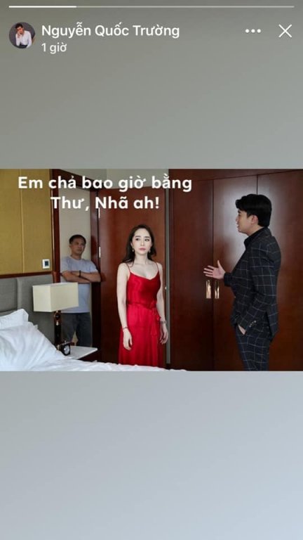 Quốc Trường đăng ảnh hậu trường phim