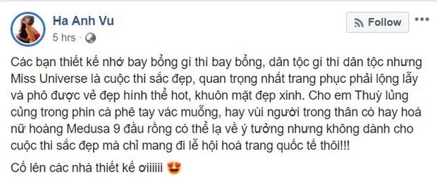 Hà Anh nhận xét về 3 trang phục lọt vào vòng thực hiện sản phẩm. 