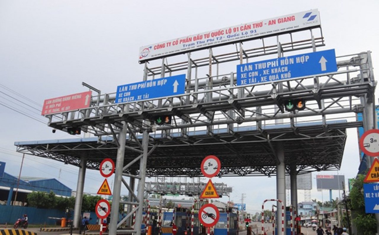 Trạm thu phí BOT T2 Cần Thơ. (Ảnh: IT).