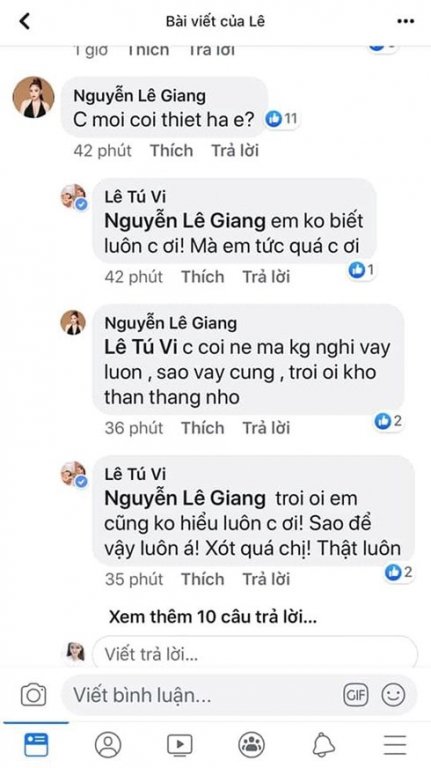 Dưới bài đăng của Tú Vi, nhiều sao Việt như Lê Giang, Trà My... bày tỏ cảm xúc tương tự.