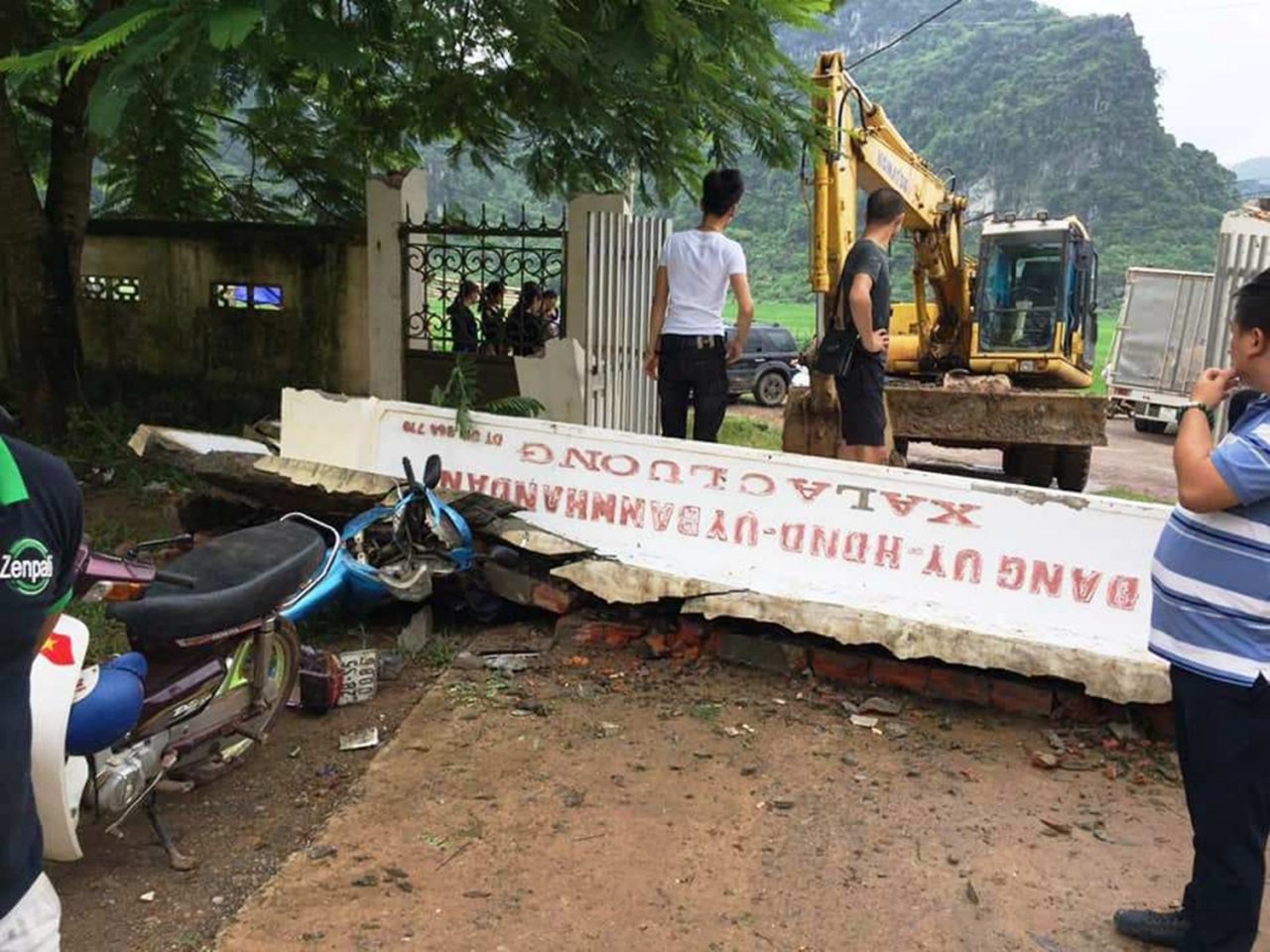 Hiện trường vụ việc.