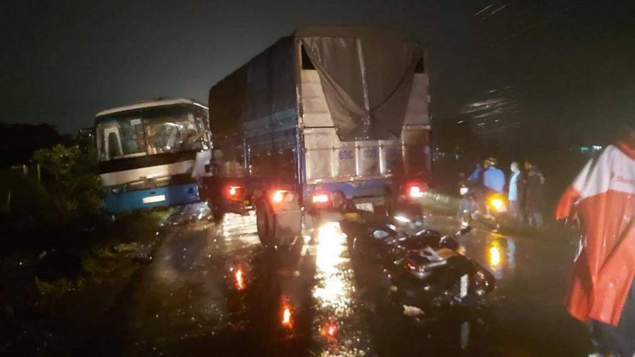 Hiện trường vụ tai nạn.