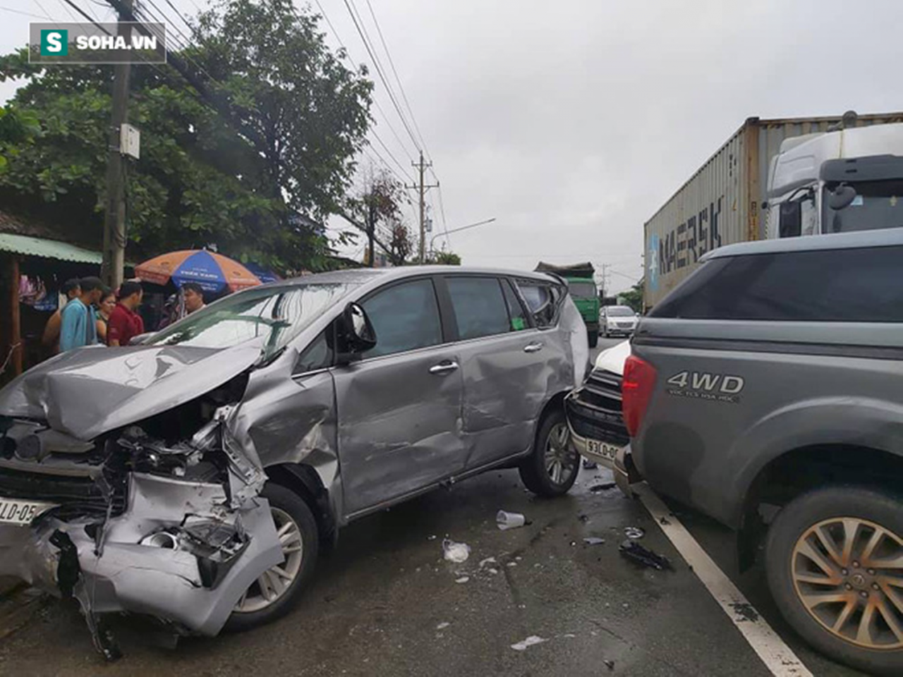 Hiện trường vụ tai nạn. (Ảnh: Soha.vn).