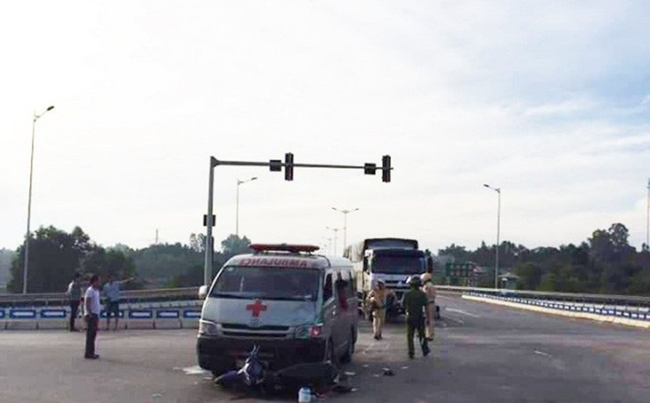 Hiện trường vụ tai nạn.