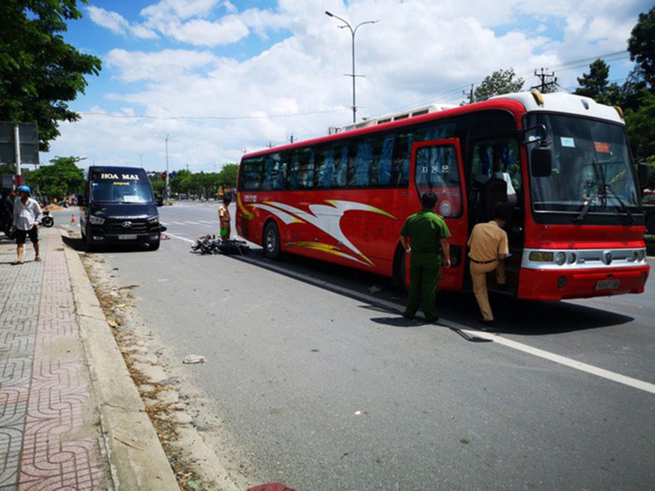 Hiện trường vụ tai nạn.