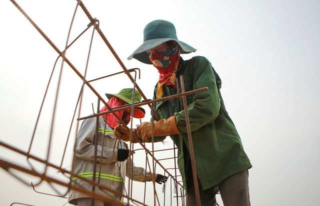 Toàn cảnh tuyến đê bê tông 