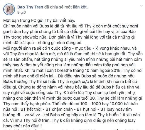 Bảo Thy lên tiếng khi bị chê hết thời, so sánh với Đông Nhi. 