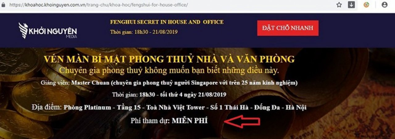 Quảng cáo miễn phí nhưng Khởi Nguyên Media ngang nhiên thu tiền của người đến dự chương trình.