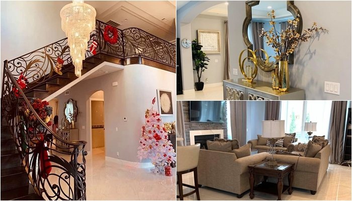 Căn biệt thự được Lệ Quyên mua từ năm 2017 nhằm phục vụ việc sang Mỹ lưu diễn của nữ ca sĩ. Thiết kế của biệt thự nhận được nhiều lời khen ngợi từ người hâm mộ.