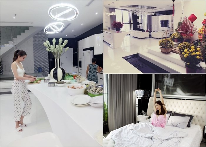 HIện tại, Ngọc Trinh đang sống trong căn hộ rộng 200m2 nằm trên tầng 33 của một khu căn hộ cao cấp ở Quận 7, TP.HCM. Nơi đi chốn về của chân dài được thiết kế hiện đại, sang trọng và đầy đủ tiện nghi. Với độ hoành tráng này, nhiều người dự đoán, căn hộ có giá trị lên tới hàng chục tỷ đồng.