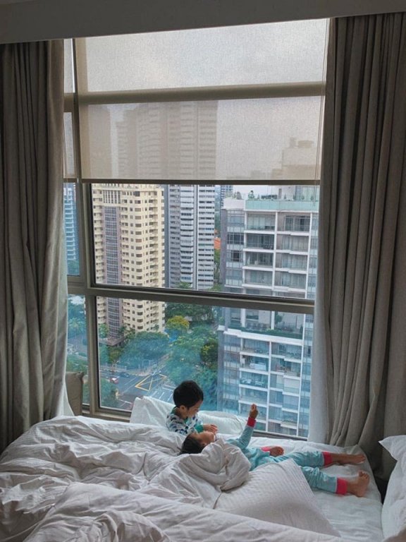 Tăng Thanh Hà khoe ảnh 2 con lớn phổng phao.
