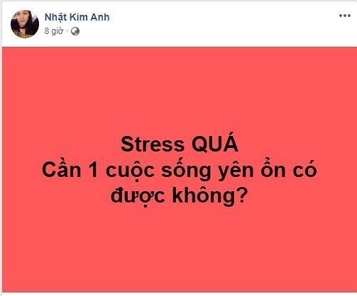 Nhật Kim Anh than thở khiến người hâm mộ lo lắng.