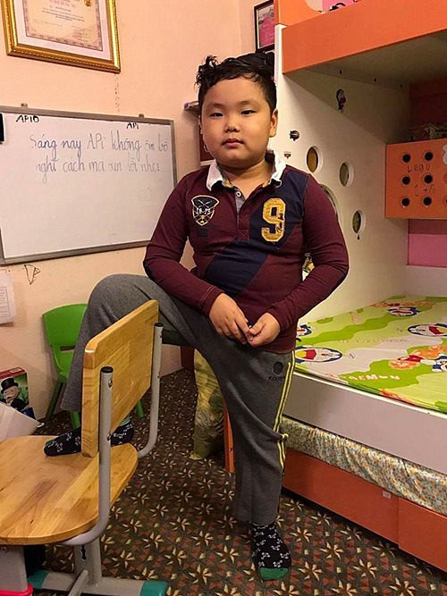 Giường ngủ tầng của hai con trai nghệ sĩ.