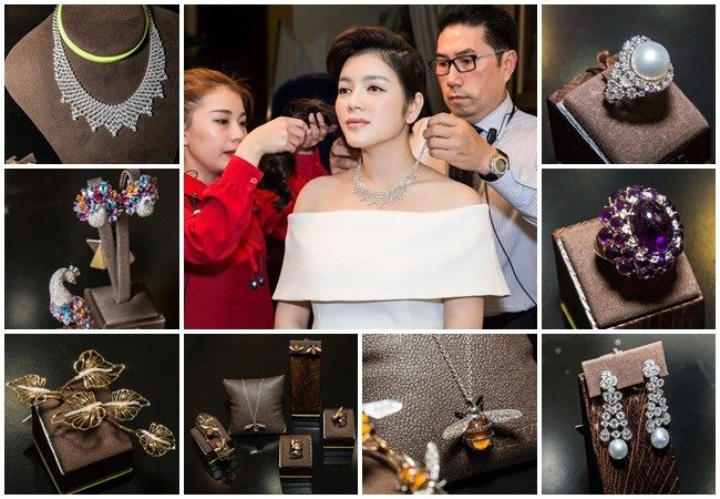 Lý Nhã Kỳ thường xuyên diện trang sức đá quý mỗi khi xuất hiện trước công chúng. Người đẹp 37 tuổi còn từng tổ chức triển lãm kim cương với hơn 200 thiết kế được làm bằng tay, mỗi sản phẩm có giá trị từ 2.000 USD đến 200.000 USD. 