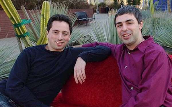 Hai nhà sáng lập Google Larry Page và Sergey Brin.