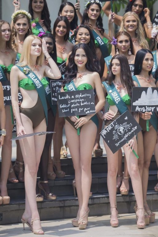 Hoàng Hạnh diện bikini được khen xinh đẹp nổi bật giữa dàn thí sinh Miss Earth 2019. 