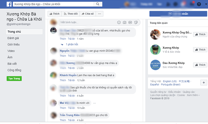 Không ít người tin tưởng để lại số điện thoại để mua thuốc. (Ảnh: Chụp màn hình).