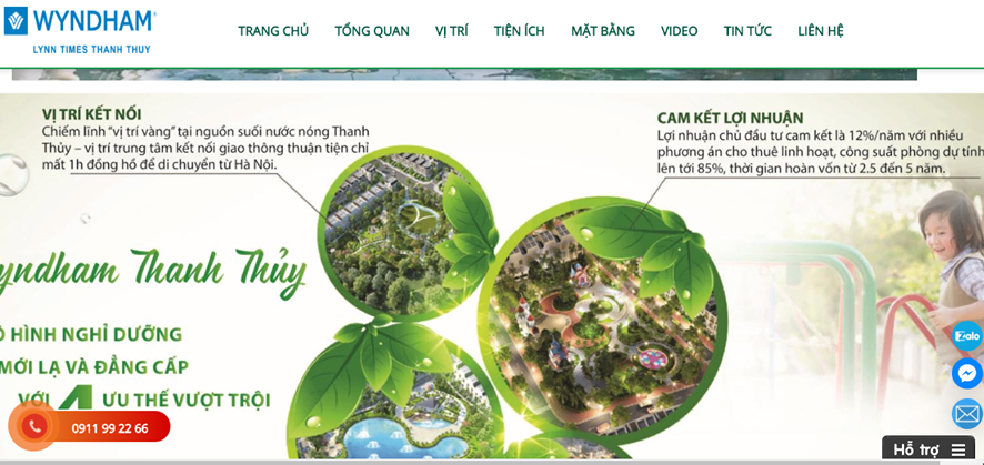 Những quảng cáo rao bán dự án Wyndham Thanh Thủy nhan nhản trên mạng.