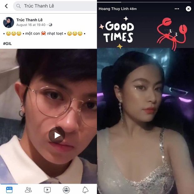 Cả hai ca sĩ còn sử dụng những ký tự đặc biệt cho nhau trên mạng xã hội. Hoàng Thùy Linh đăng tải hình ảnh có con cua cùng dòng chữ 