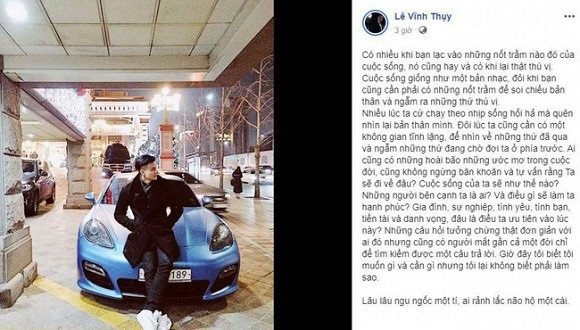 Vĩnh Thụy chia sẻ suy nghĩ về cuộc sống giữa lúc Hoàng Thùy Linh vướng nghi án hẹn hò với Gil Lê. Trước đó, anh và giọng ca 