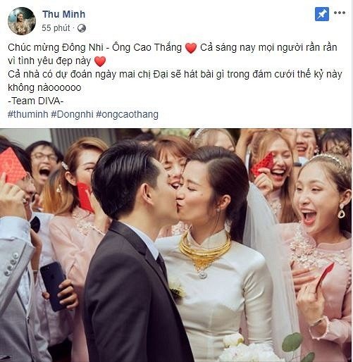 Thu Minh hé lộ sẽ trình diễn trong hôn lễ của Đông Nhi - Ông Cao Thắng. 