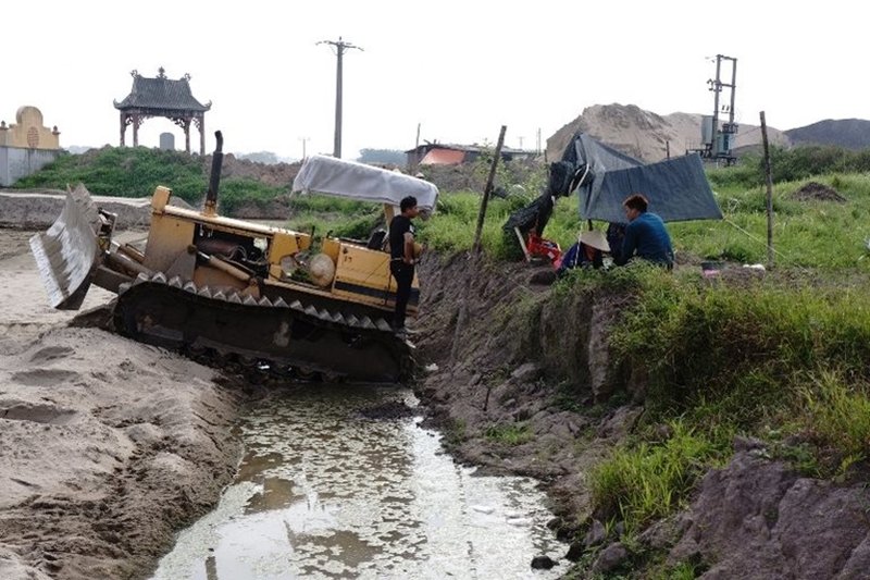 Nhiều diện tích khu di chỉ khảo cổ Vườn chuối hiện đã bị Vietracimex san phẳng.
