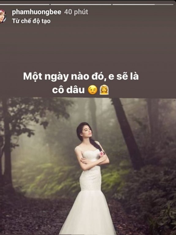 Phạm Hương mong chờ đến ngày làm cô dâu.