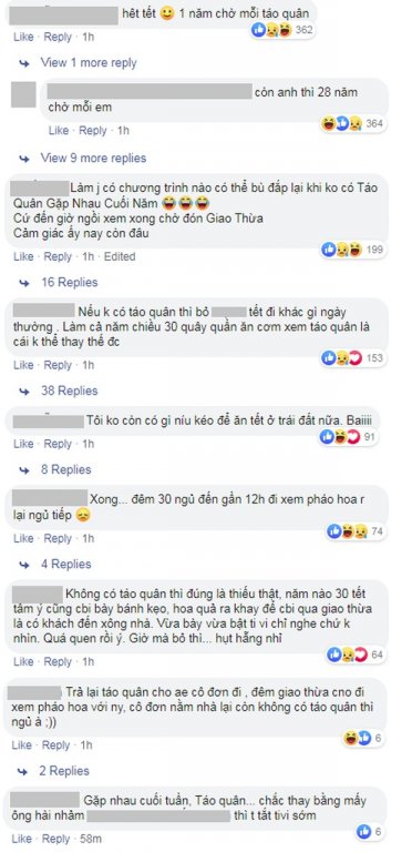 Người hâm mộ bày tỏ sự tiếc nuối trước thông tin dừng sản xuất Táo quân 2020. 