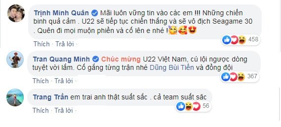 Nhiều sao Việt lên tiếng động viên Bùi Tiến Dũng